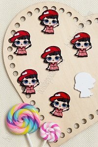 Кабошон-вырубка &quot;Куколка&quot; 35 мм (10 шт) SF-4466, №8