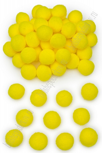 Помпоны Premium 2 см (100 шт) SF-3309, желтый №05
