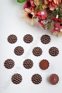 Полубусины декоративные &quot;Серединки&quot; 20 мм*400 гр (SF-429) шоколадный №80