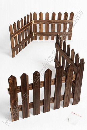 Заборчик декоративный, деревянный (SF-4408) коричневый