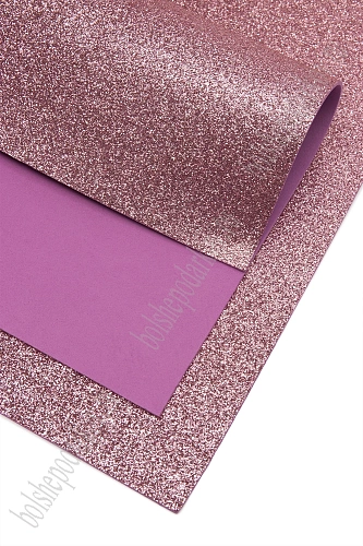 Фоамиран глиттерный А4, 2 мм Premium (10 листов) SF-1955, розовый №2009