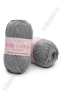 Пряжа "Milk cotton Premium" 50 гр (10 шт) SF-7847, серый