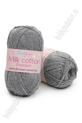 Пряжа &amp;quot;Milk cotton Premium&amp;quot; 50 гр (10 шт) SF-7847, серый