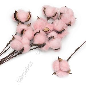 Веточки 30 см; 10 шт "Хлопок" (SF-1910) розовый