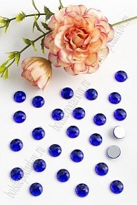 Стразы граненые 10 мм, круглые (1000 шт) SF-1591, синий №60