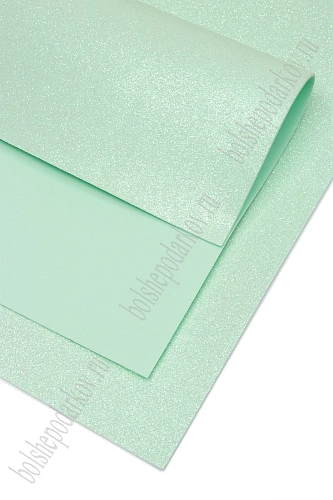 Фоамиран глиттерный А4, перламутровый 2 мм Premium (10 листов) SF-1956, мятный №3031