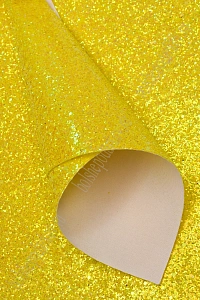 Кожзам &quot;Блестки&quot; А4 (5 листов) SF-3212, желтый №4