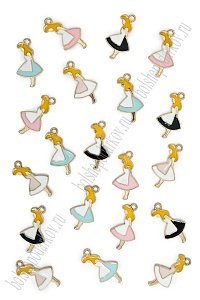 Подвеска металл &quot;Девочка&quot; (20 шт) SF-7343, ассорти