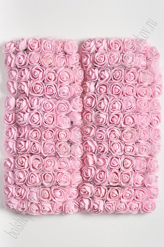 Головки цветков &amp;quot;Розочка&amp;quot; на веточке с сеточкой, 144 шт (SF-043), светло-розовый №3