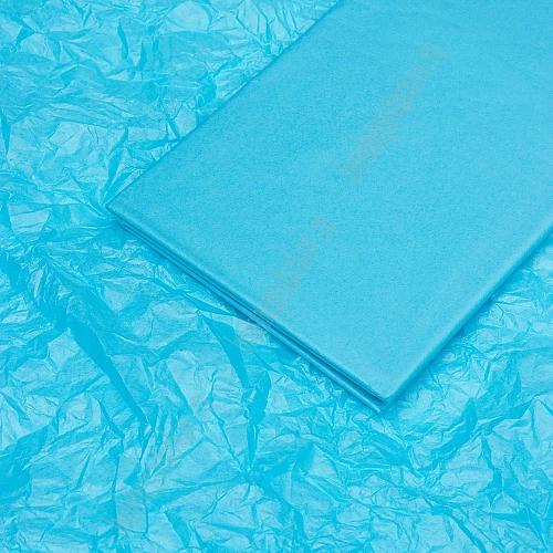 Бумага тишью 50*66 см (10 листов) SF-914, голубой №3060