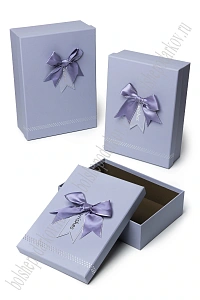 Коробки прямоугольные с бантом 3 в 1, 29*21*9,5 см, (SF-8227), фиолетовый №8