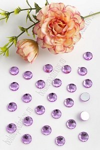 Стразы граненые 10 мм, круглые (1000 шт) SF-1591, сиреневый №27