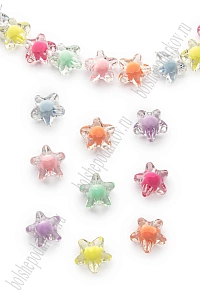 Бусины декоративные 12 мм "Звёздочки" (500 гр) SF-7386, ассорти