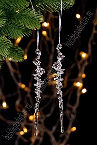 Новогодние украшения "Сосулька" 16*2 см (5 шт) SF-8019, №18 Новогодние украшения "Сосулька" 16*2 см (5 шт) SF-8019, №18