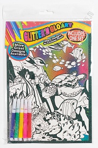 Раскраска глиттерная с фломастерами 17,5*25 см (SF-5670) №4