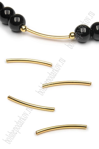 Трубочка для бижутерии 25 мм*2 мм (50 шт) SF-7666, золото №5