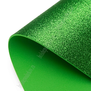 Фоамиран глиттерный А4, 2 мм Premium (10 листов) SF-1955, зеленый №016А Фоамиран глиттерный А4, 2 мм Premium (10 листов) SF-1955, зеленый №016А