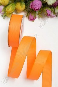 Лента репсовая 2,5 см*20 ярд &quot;1 сорт&quot; (SF-1348) оранжевый №24