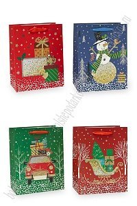 Пакет &quot;Новогодний&quot; 18*23*10 см (12 шт) SF-7567, микс №39