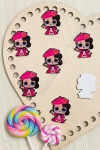 Кабошон-вырубка &quot;Куколка&quot; 35 мм (10 шт) SF-4466, №2