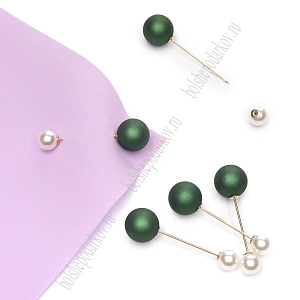 Брошь-игла 5,8 см (10 шт) SF-8105, зеленый