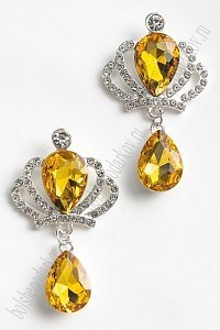 Серединка ювелирная с подвеской (2 шт) SF-5970, серебро/золото №7