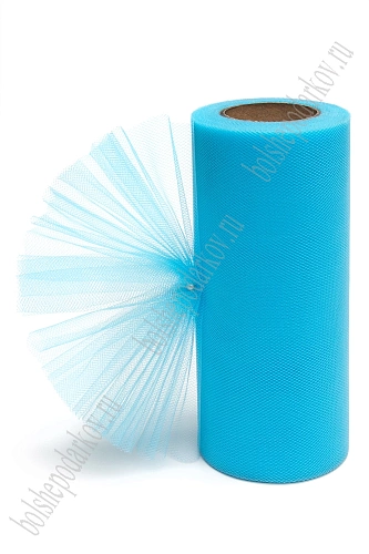 Фатин в шпульках 15 см*25 ярд (SF-603) голубой №27