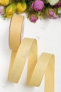 Лента репсовая 2,5 см*20 ярд &quot;1 сорт&quot; (SF-1348) темно-бежевый №087