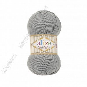 Пряжа &quot;Baby best antipilling&quot; 100 г*240 м (5 шт) серый №344