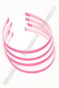 Ободки 1 см, пластик. с репсовой тканью (20 шт) SF-1466, розовый №138