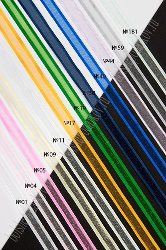 Лента органза с атласными краями 1 см*25 ярд (SF-8086) розовый №05