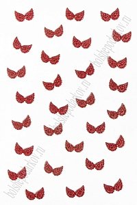 Патч с блестками 2*1 см &quot;Крылья маленькие&quot; (100 шт) SF-1900, красный