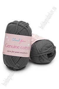 Пряжа "Genuine cotton" 50 гр (10 шт) SF-7844, темно-серый
