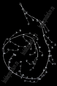 Гирлянда декоративная с кристаллами 120 см (SF-7996) серебро №1