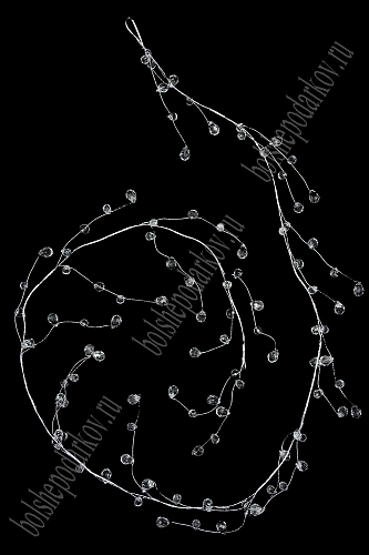 Гирлянда декоративная с кристаллами 120 см (SF-7996) серебро №1