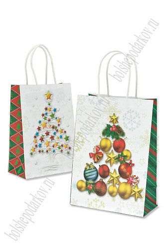 Пакет крафтовый с рисунком 15*21*8 см (12 шт) SF-7177, №9