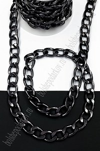 Цепь декоративная 20*14 мм (5 м) SF-2540, черное серебро №1