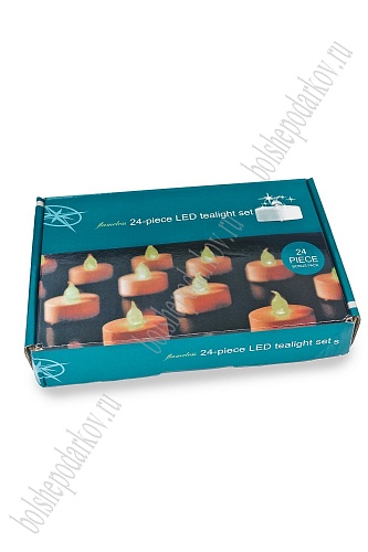 Набор свечей светодиодных на батарейках 4 см (24 шт) SF-7552, №1 (теплый свет)