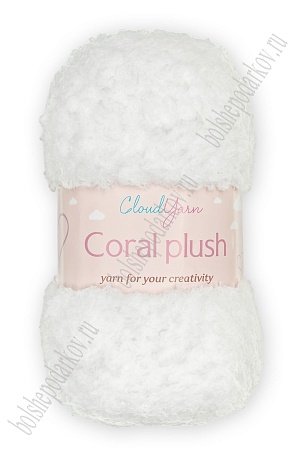 Пряжа &quot;Coral plush&quot; 100 гр (5 шт) SF-7843, белый