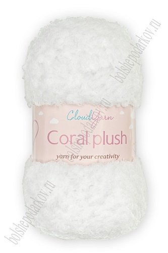 Пряжа &amp;quot;Coral plush&amp;quot; 100 гр (5 шт) SF-7843, белый