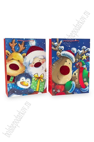 Пакет &amp;quot;Новогодний&amp;quot; 30*41,5*12 см (12 шт) SF-7826, микс №30