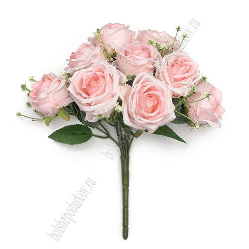 Букет декоративный 31 см &amp;quot;Розы&amp;quot; (SF-8126) розовый