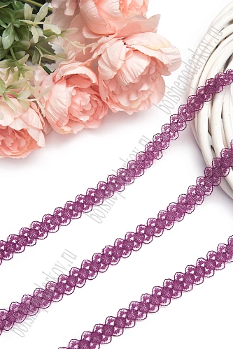 Кружево 1,5 см*30 ярд (SF-102) темно-сиреневый