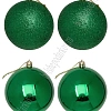 Набор новогодних шаров 10 см (4 шт) SF-8010, зеленый