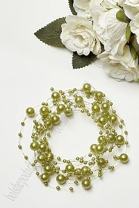 Бусинки на леске 1,3 м*10 шт (SF-3159) фисташковый