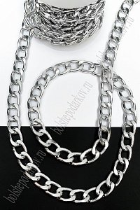 Цепь декоративная 22*13 мм (5 м) SF-2540, серебро №2