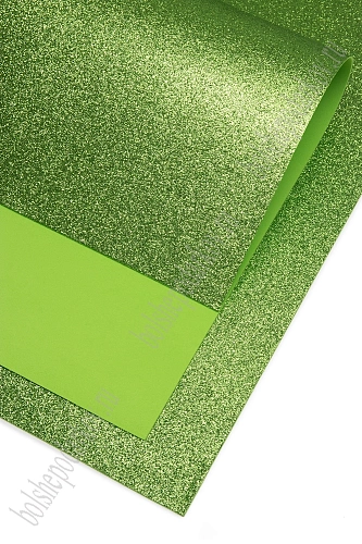 Фоамиран глиттерный 2 мм, 40*60 см Premium (10 листов) SF-3010, салатовый №2032