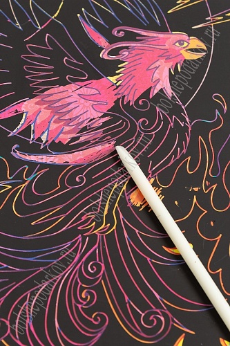 Альбом скретч-картина+раскраска 14,4*18 см (4 листа) SF-5668, №1