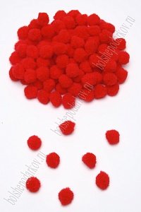 Помпоны 15 мм (200 шт) SF-1164, красный