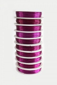 Проволока 0,5 мм*30 м (10 шт) SF-902,  фукси